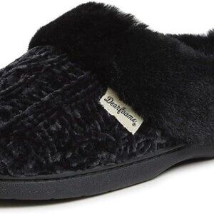 Women's Fuzzy Memory Foam Cable Knit House Slippers Wide Fit Cozy Indoor Outdoor